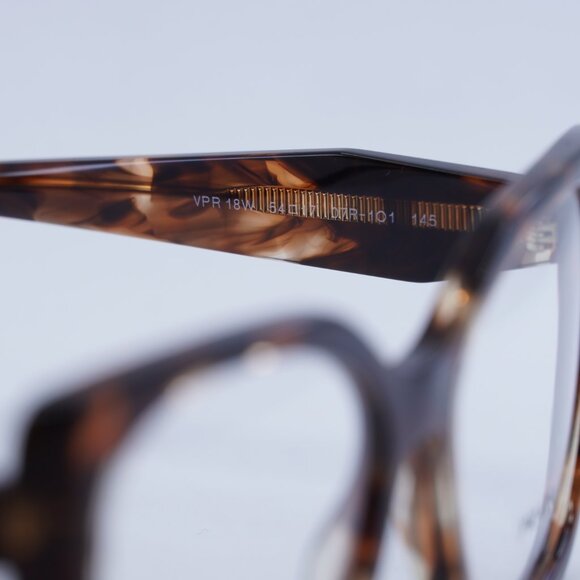 Prada PR18WV 07R1O1 Cat Eye Eyeglasses 54mm - Caramel Havana - Picture 8 of 10